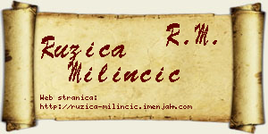 Ružica Milinčić vizit kartica